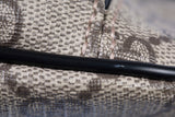 Authentic GUCCI GG Supreme Monogram Leather Black Trim Belt Bag XS/S