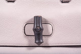 Authentic Gucci Small Bamboo Daily Two-Way Gray Leather Bag