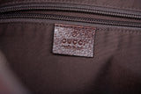 Authentic GUCCI Monogram Web Medium Half Moon Hobo Shoulder Bag