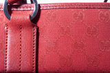 Authentic Red Gucci GG Canvas Small Tote Bag