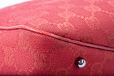 Authentic Red Gucci GG Canvas Small Tote Bag