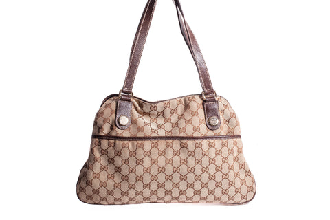 Authentic Gucci GG Canvas Charmy Shoulder Bag