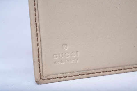 Authentic Gucci GG Canvas Punch French Flap Compact Wallet