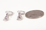 Ladies 14k White Gold Past, Present & Future Plumeria Dangle Earrings