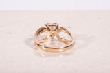 Ladies 14k Yellow Gold Heart Shaped CZ Solitaire Ring