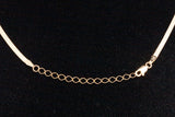 Ladies 14k Yellow Gold Adjustable Herringbone Necklace 16"