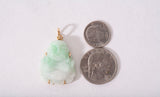 18k Yellow Gold Jade Buddha Pendant