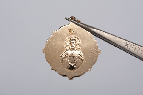 14k Yellow Gold Lady of Guadalupe Pendant
