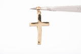 Small Unisex Crucifix Pendant 14k Yellow Gold