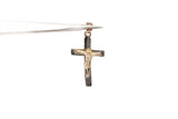 Small Unisex Crucifix Pendant 14k Yellow Gold