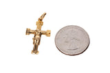 Unisex 22k Yellow Gold Crucifix Pendant