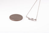 Ladies 18K White Gold Knot Necklace