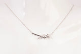 Ladies 18K White Gold Knot Necklace