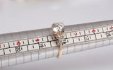 New Round Cut Lab Grown Diamond 2.22 TCW Snowdrift Engagement Ring 14k Yellow Gold