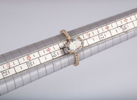 14k Yellow Gold Lab Grown Oval Cut 2.51 carat Diamond Engagement Ring