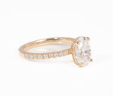 14k Yellow Gold Lab Grown Oval Cut 2.51 carat Diamond Engagement Ring