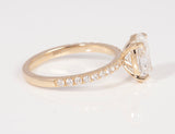 14k Yellow Gold Lab Grown Oval Cut 2.51 carat Diamond Engagement Ring