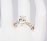 14k Yellow Gold Lab Grown Oval Cut 2.51 carat Diamond Engagement Ring