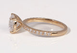14k Yellow Gold Lab Grown Round Cut 2.5 Carat Diamond Engagement Ring