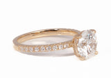 14k Yellow Gold Lab Grown Round Cut 2.5 Carat Diamond Engagement Ring