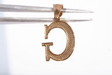 10k Yellow Gold Diamond Cut Letter G Pendant