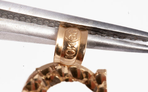 10k Yellow Gold Diamond Cut Letter G Pendant