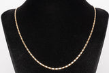 Ladies 14k Yellow Gold Square Barrel Style Chain 19"