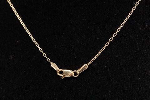 Unisex 10k Yellow Gold Cable Link Chain Size 26"