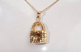 Ladies 18k Yellow Gold Lock Charm Pendant