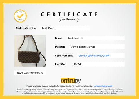 Authentic Louis Vuitton Damier Ebene Canvas Favorite MM Crossbody Bag