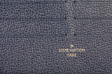 Authentic Louis Vuitton Felicie Pochette Monogram Navy Blue Empriente Leather Crossbody Bag