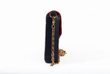 Authentic Louis Vuitton Felicie Pochette Monogram Navy Blue Empriente Leather Crossbody Bag