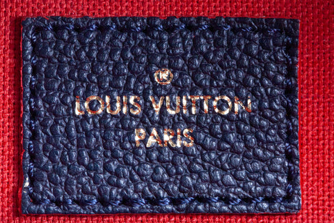Authentic Louis Vuitton Felicie Pochette Monogram Navy Blue Empriente Leather Crossbody Bag