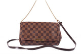 Authentic Louis Vuitton Damier Ebene Canvas Favorite MM Crossbody Bag