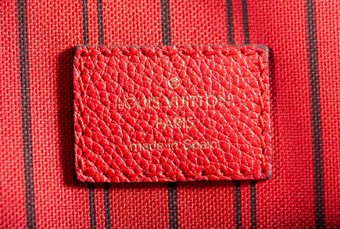 Authentic Louis Vuitton Empreinte Leather Pont Neuf MM Red