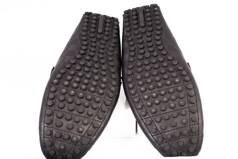 Authentic Louis Vuitton Damier Graphite Hockenheim Moccasin Loafers