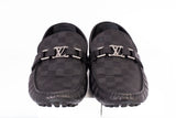 Authentic Louis Vuitton Damier Graphite Hockenheim Moccasin Loafers