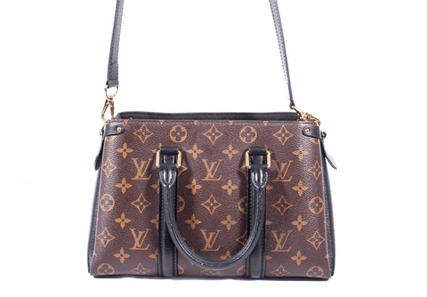 Authentic Louis Vuitton Monogram Canvas Soufflot BB Black Shoulder Bag