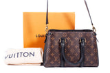 Authentic Louis Vuitton Monogram Canvas Soufflot BB Black Shoulder Bag