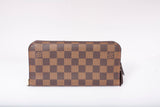 Authentic Louis Vuitton Insolite Damier Ebene Zip Around Wallet