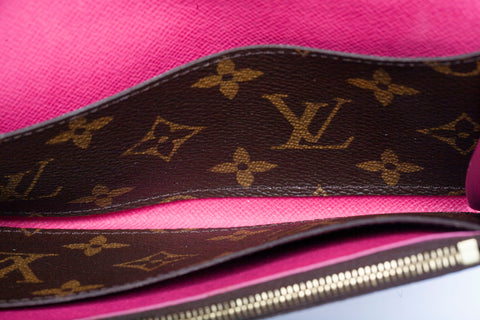 Authentic Louis Vuitton Monogram Canvas Emilie Bloom Flower Wallet