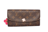 Authentic Louis Vuitton Monogram Canvas Emilie Bloom Flower Wallet