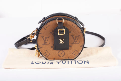 Authentic Louis Vuitton Reverse Monogram Mini Boite Chapeau Crossbody Bag