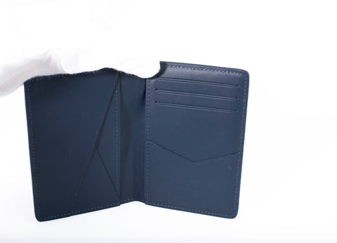 Authentic Louis Vuitton Navy Monogram Shadow Pocket Organizer