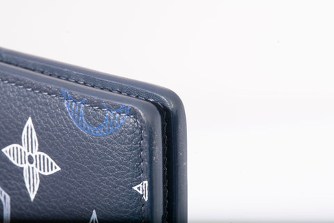Authentic Louis Vuitton Navy Monogram Shadow Pocket Organizer