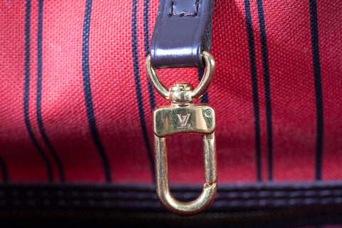 Authentic Louis Vuitton Neverfull MM Damier Ebene Canvas Tote Bag