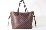 Authentic Louis Vuitton Neverfull MM Damier Ebene Canvas Tote Bag