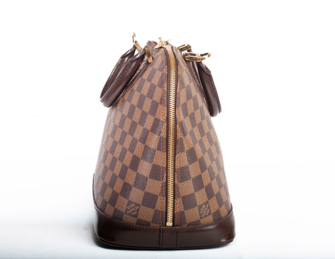 Authentic Louis Vuitton Damier Ebene Alma PM Handbag