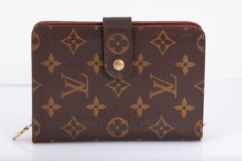 Authentic Louis Vuitton Monogram Canvas Papier Zipper Wallet