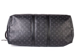 Authentic LOUIS VUITTON Monogram Eclipse Canvas Keepall Bandouliere 55